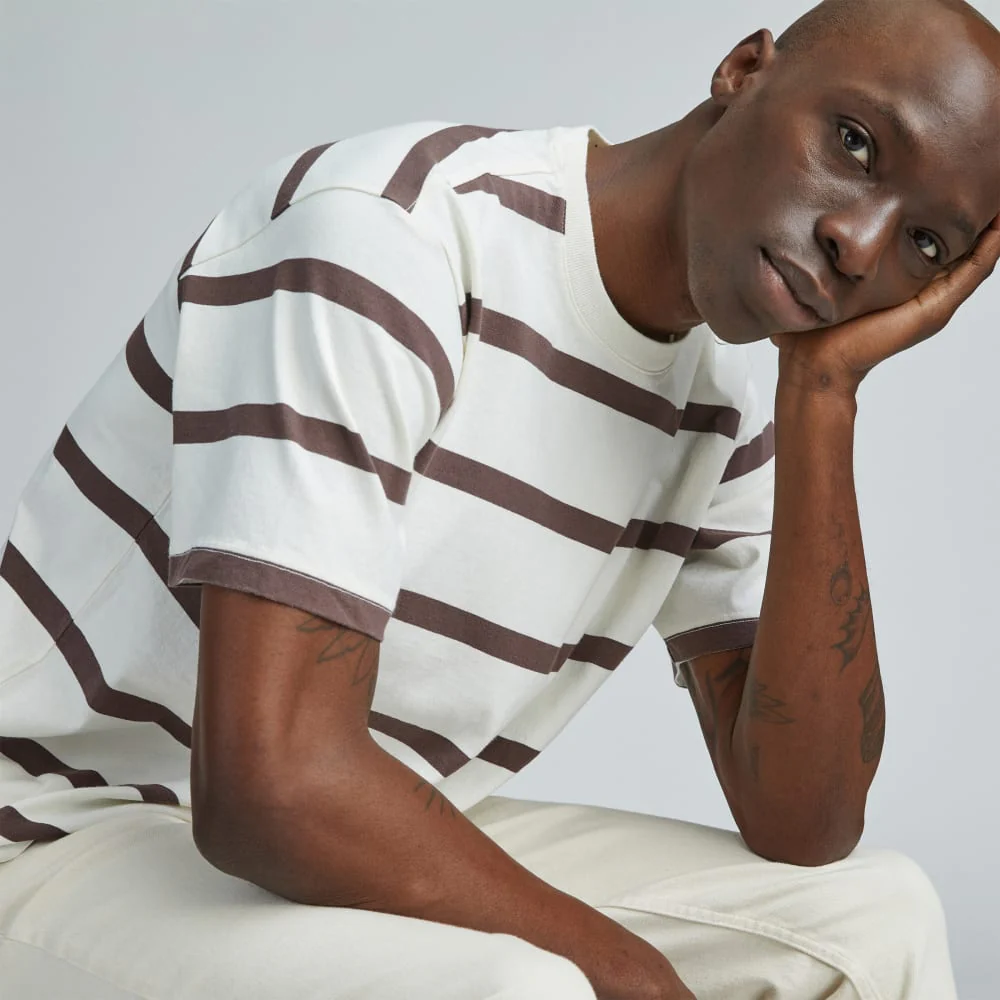The Premium-Weight Relaxed Crew | Uniform | Chocolate Brown / Canvas Tan - Image 4