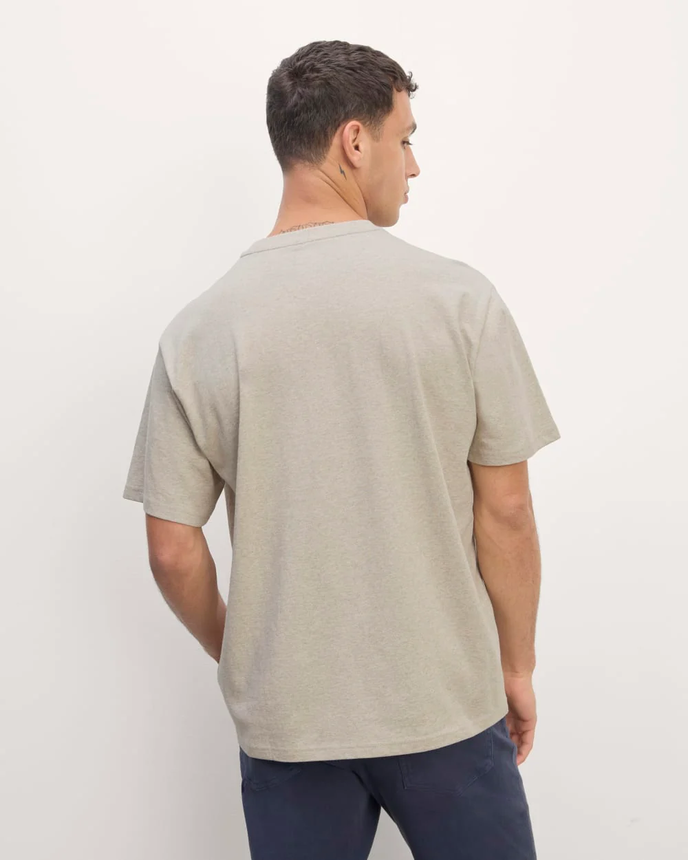 The Premium-Weight Relaxed Crew | Uniform | Heathered Oatmeal - Image 4