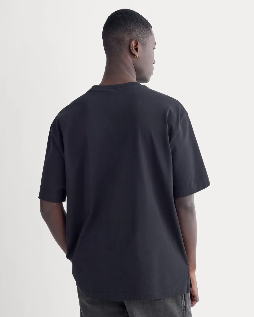 Oversized Midweight Tee | Black - Image 5