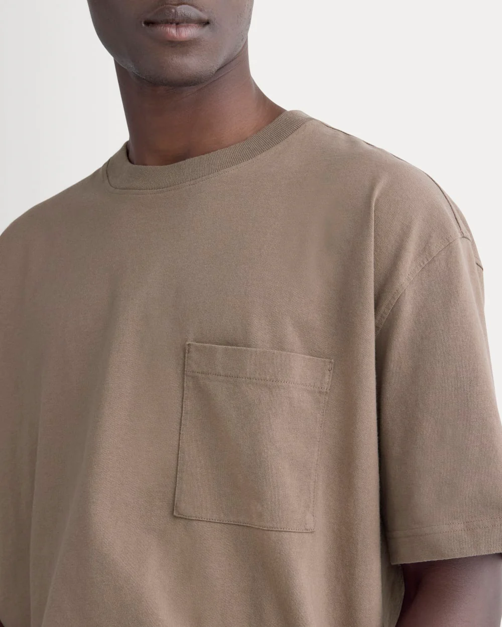Oversized Midweight Tee | Deep Taupe - Image 4