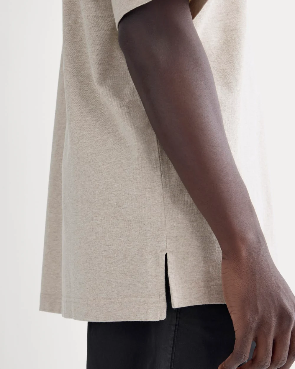Oversized Midweight Tee | Heathered Oatmeal - Image 4