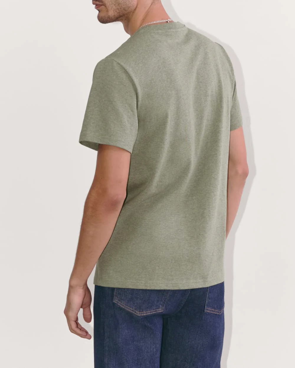 The Premium-Weight Pocket Tee | Uniform | Heather Sage Green - Image 7