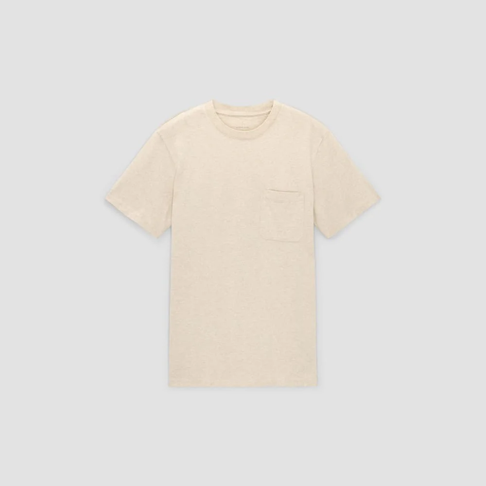 The Premium-Weight Pocket Tee | Uniform | Heathered Cashew - Image 2