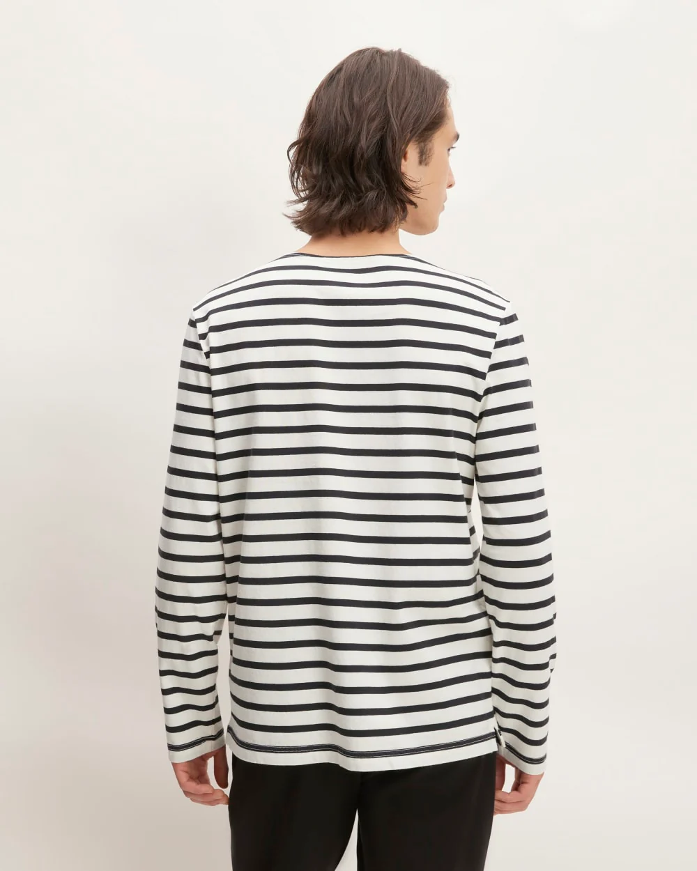 The Premium-Weight Long-Sleeve Mariner Tee | Canvas / Black - Image 6