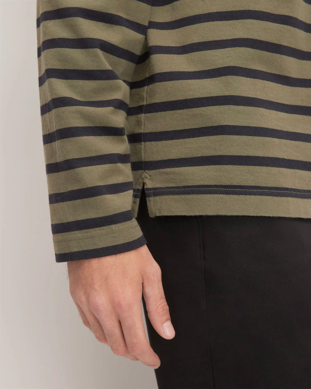The Premium-Weight Long-Sleeve Mariner Tee | Kalamata / Black - Image 5