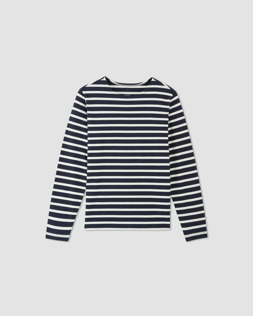 The Premium-Weight Long-Sleeve Mariner Tee | Navy / Bone - Image 2
