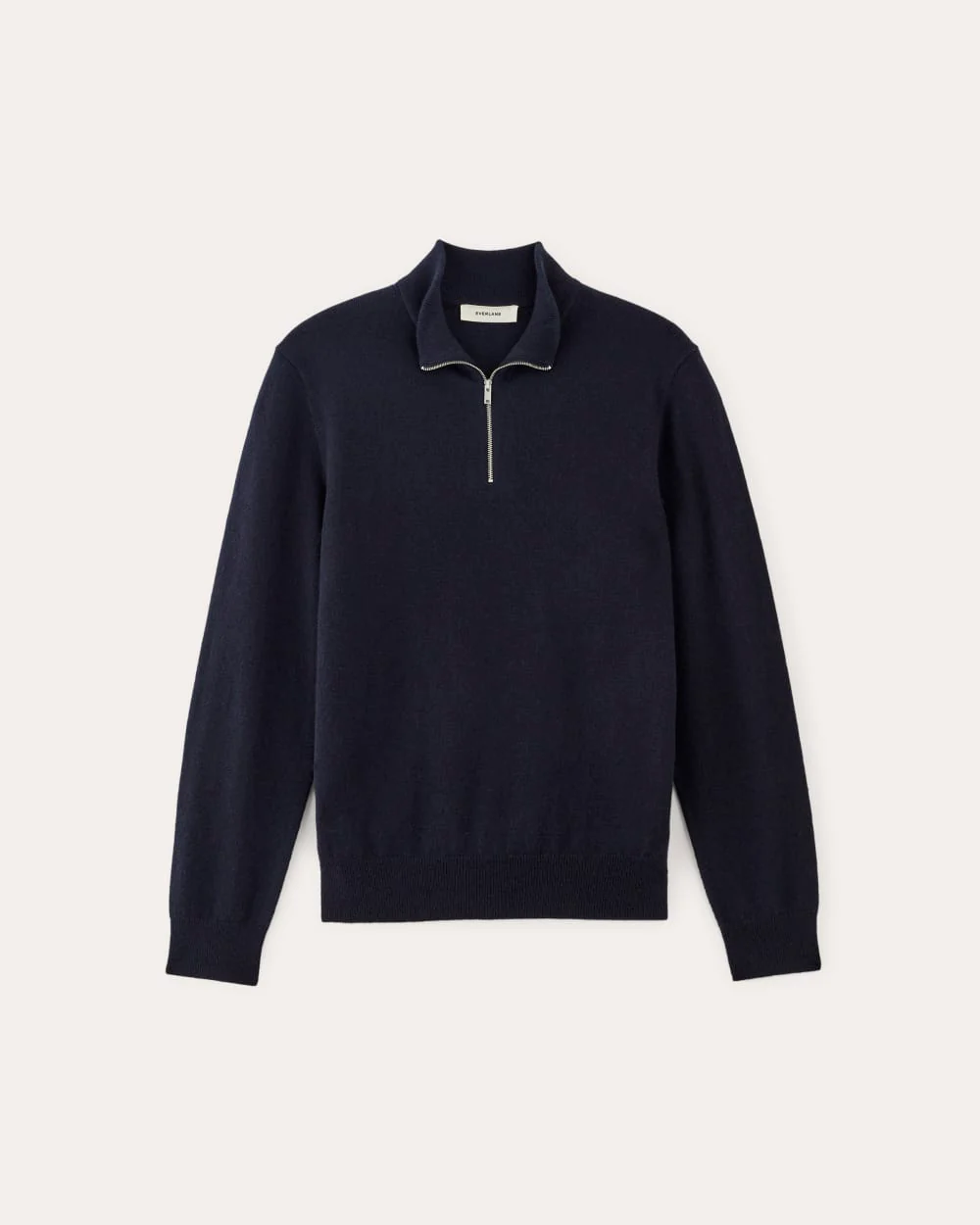 The Quarter-Zip in Cashmere |  Navy - Image 2