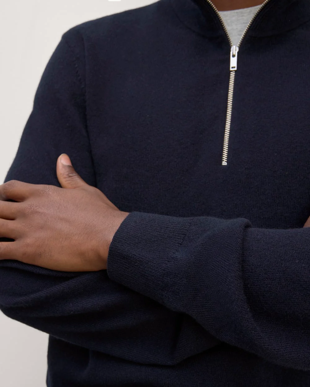 The Quarter-Zip in Cashmere |  Navy - Image 5