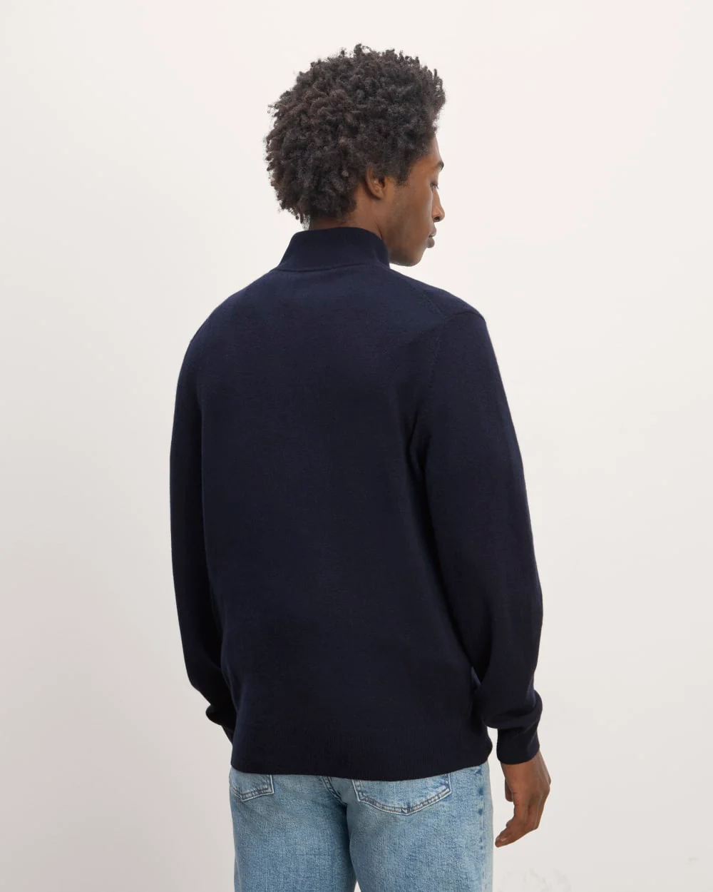 The Quarter-Zip in Cashmere |  Navy - Image 6