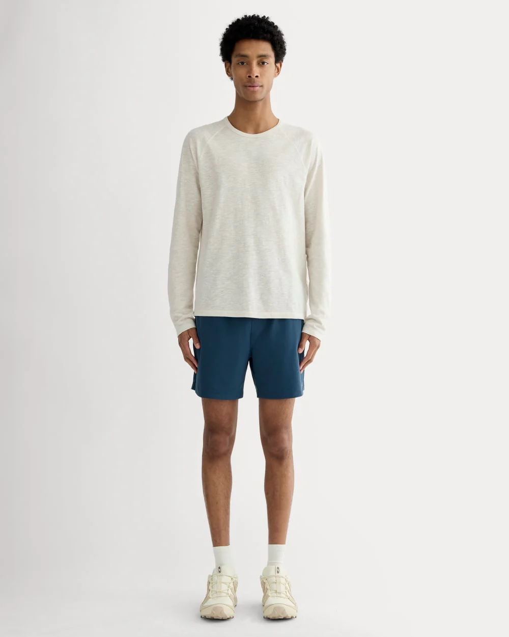The Rec Long-Sleeve Crew | Heathered Oat - Image 3