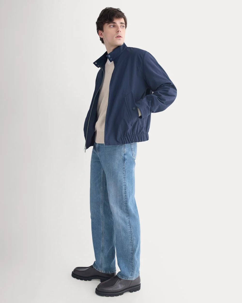Re:Cycled Nylon Harrington Jacket | Deep Navy - Image 3