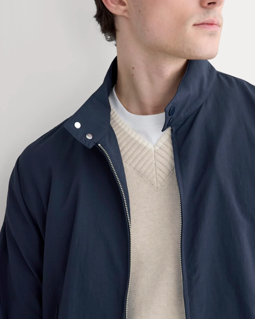 Re:Cycled Nylon Harrington Jacket | Deep Navy - Image 4