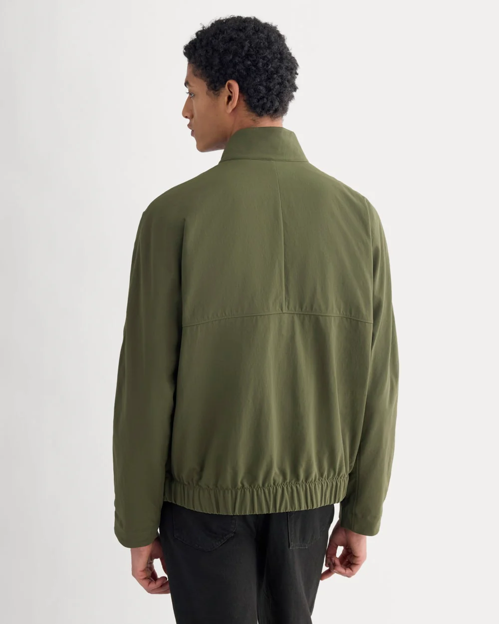 Re:Cycled Nylon Harrington Jacket | Olive Night - Image 5