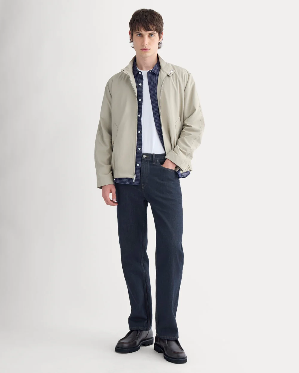 Re:Cycled Nylon Harrington Jacket | Trench Coat Khaki - Image 3