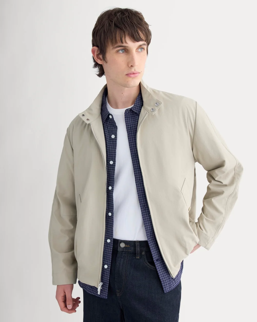Re:Cycled Nylon Harrington Jacket | Trench Coat Khaki - Image 5