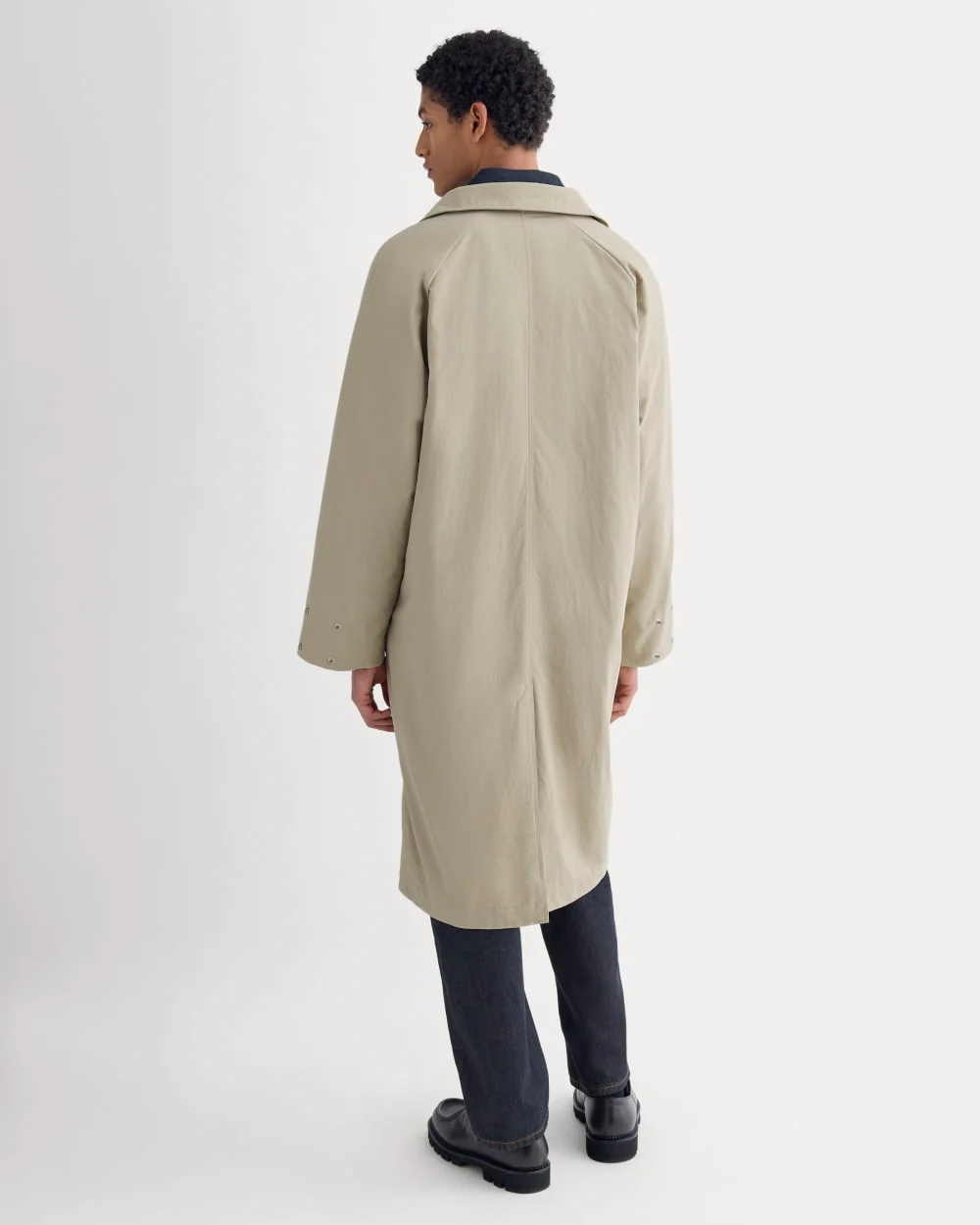 Re:Cycled Nylon Mac Coat | Trench Coat Khaki - Image 4