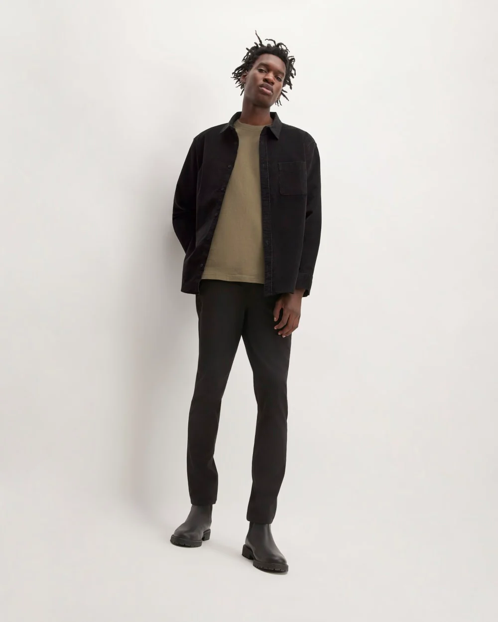The Relaxed Corduroy Shirt | Black - Image 3