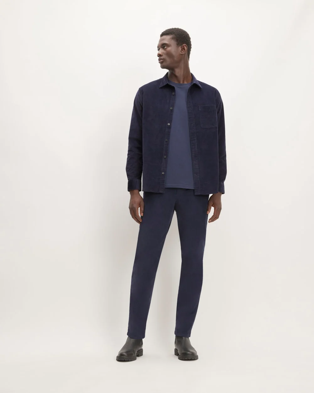 The Relaxed Corduroy Shirt | Navy - Image 3