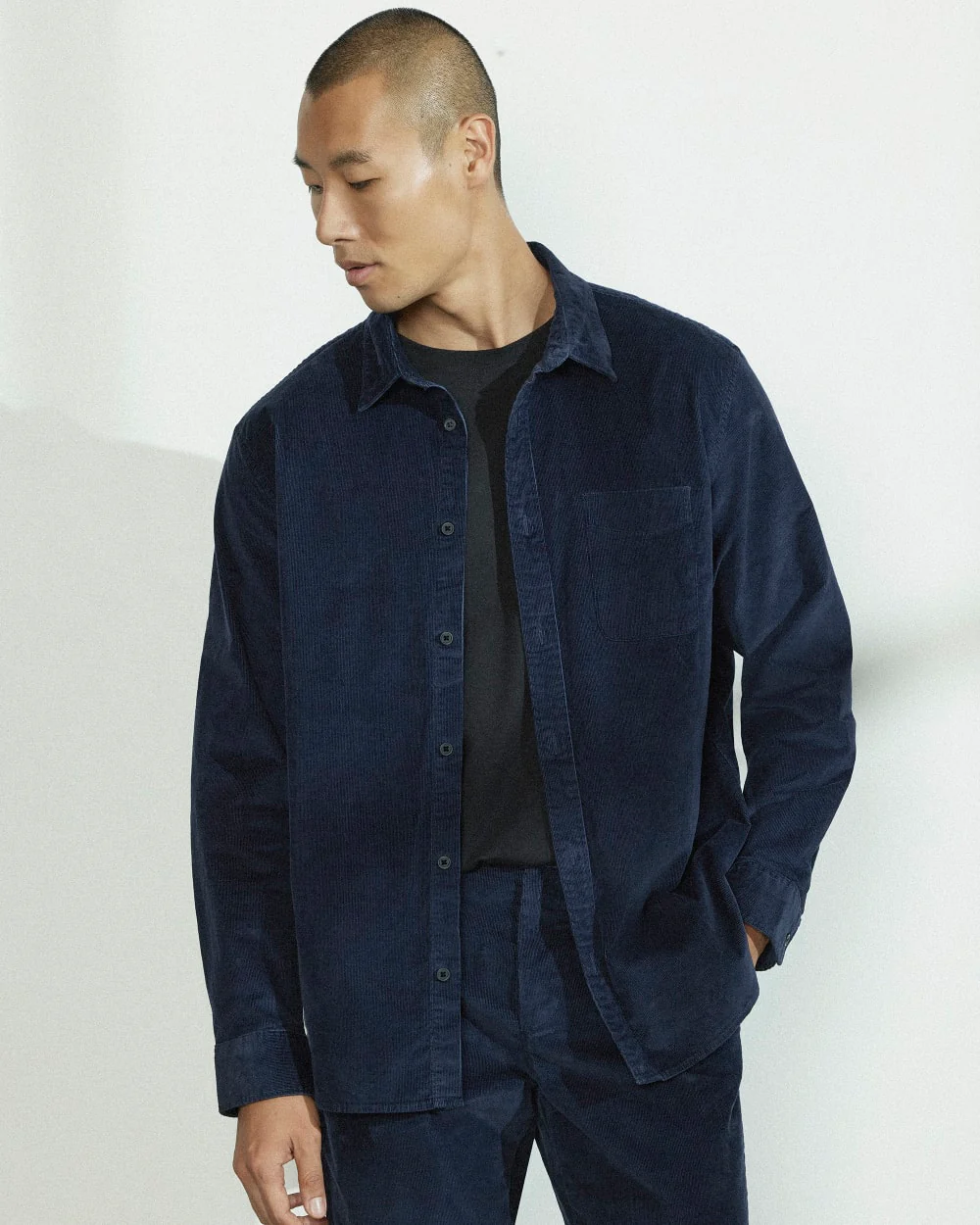 The Relaxed Corduroy Shirt | Navy - Image 7