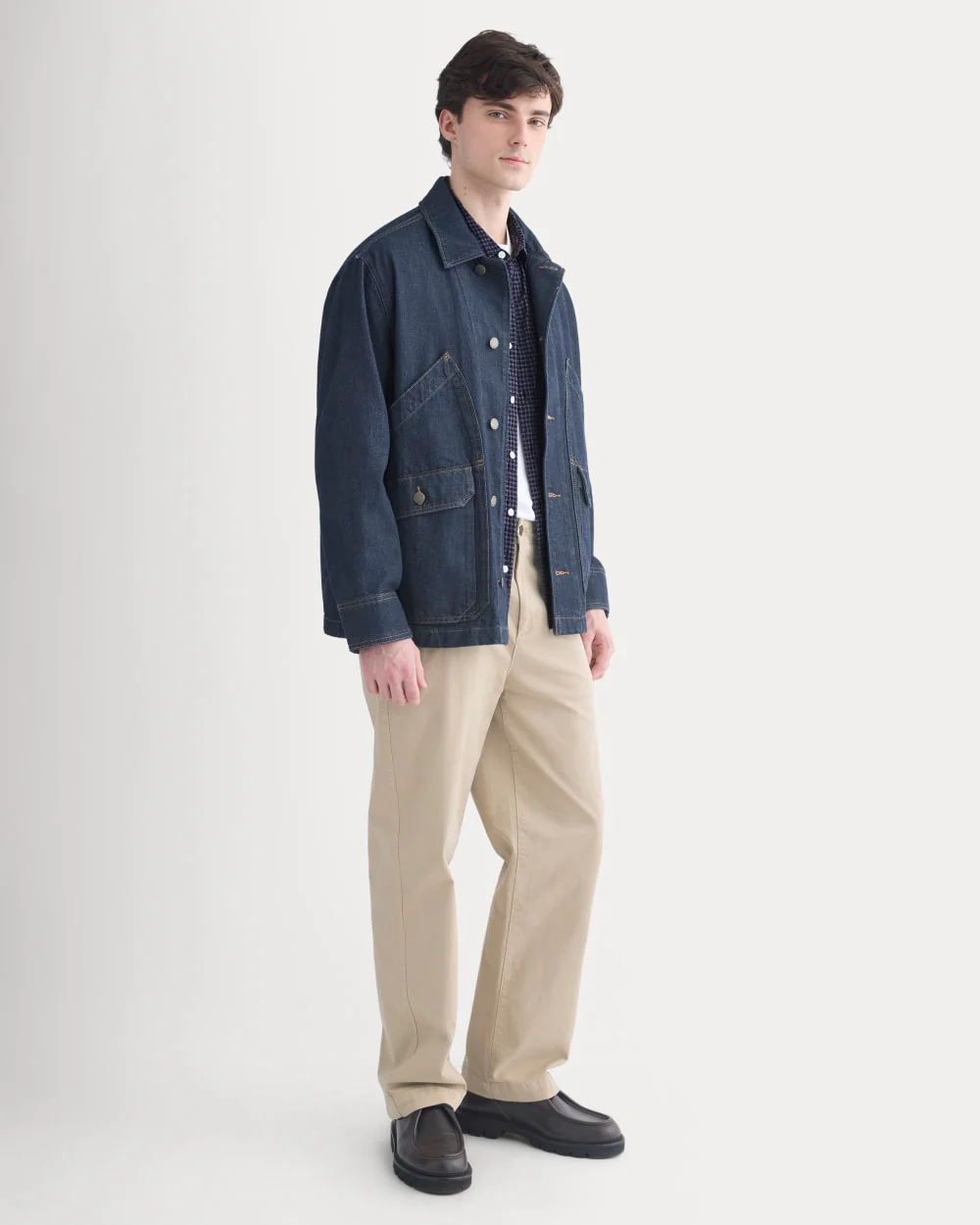 Relaxed Denim Barn Jacket | Dark Rinse - Image 3