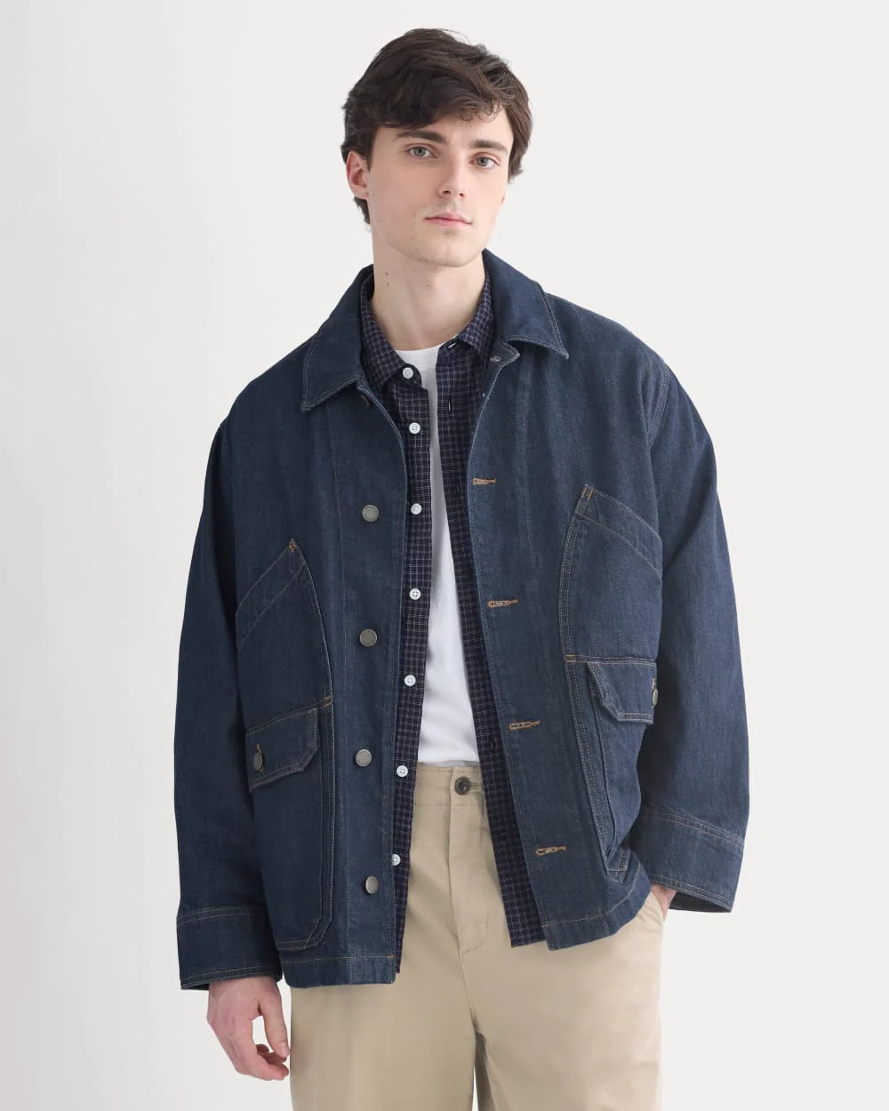 Relaxed Denim Barn Jacket | Dark Rinse - Image 4