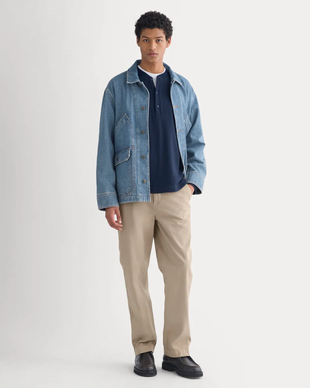 Relaxed Denim Barn Jacket | Robbins Indigo - Image 5