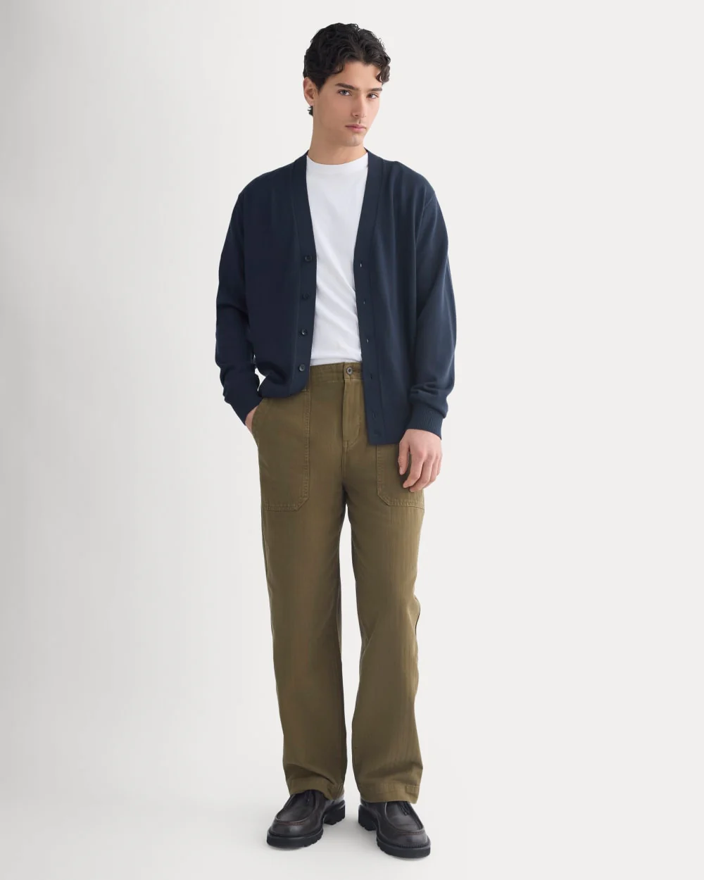 Relaxed Herringbone Fatigue Pants | Beech - Image 4