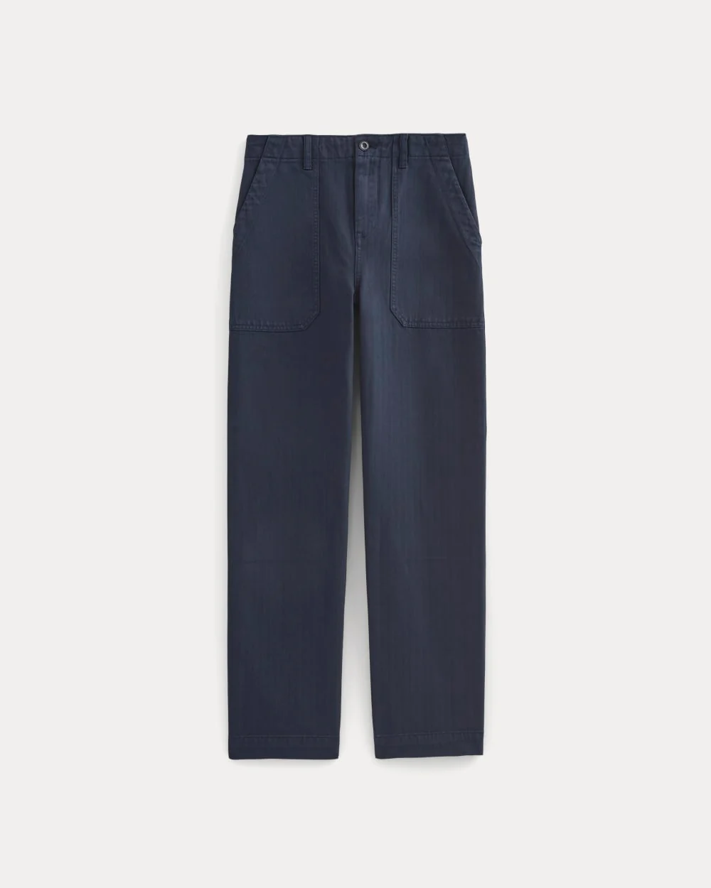Relaxed Herringbone Fatigue Pants | Deep Navy - Image 2
