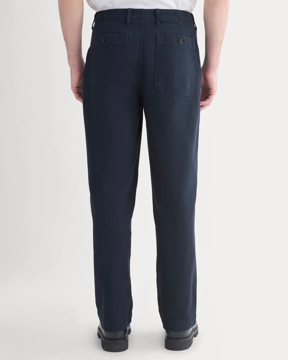 Relaxed Herringbone Fatigue Pants | Deep Navy - Image 5