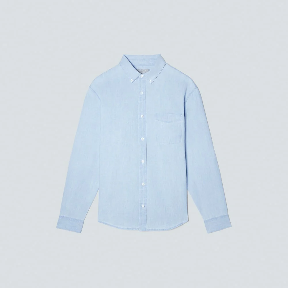 The Relaxed Organic Chambray Shirt  | Icy Blue - Image 2