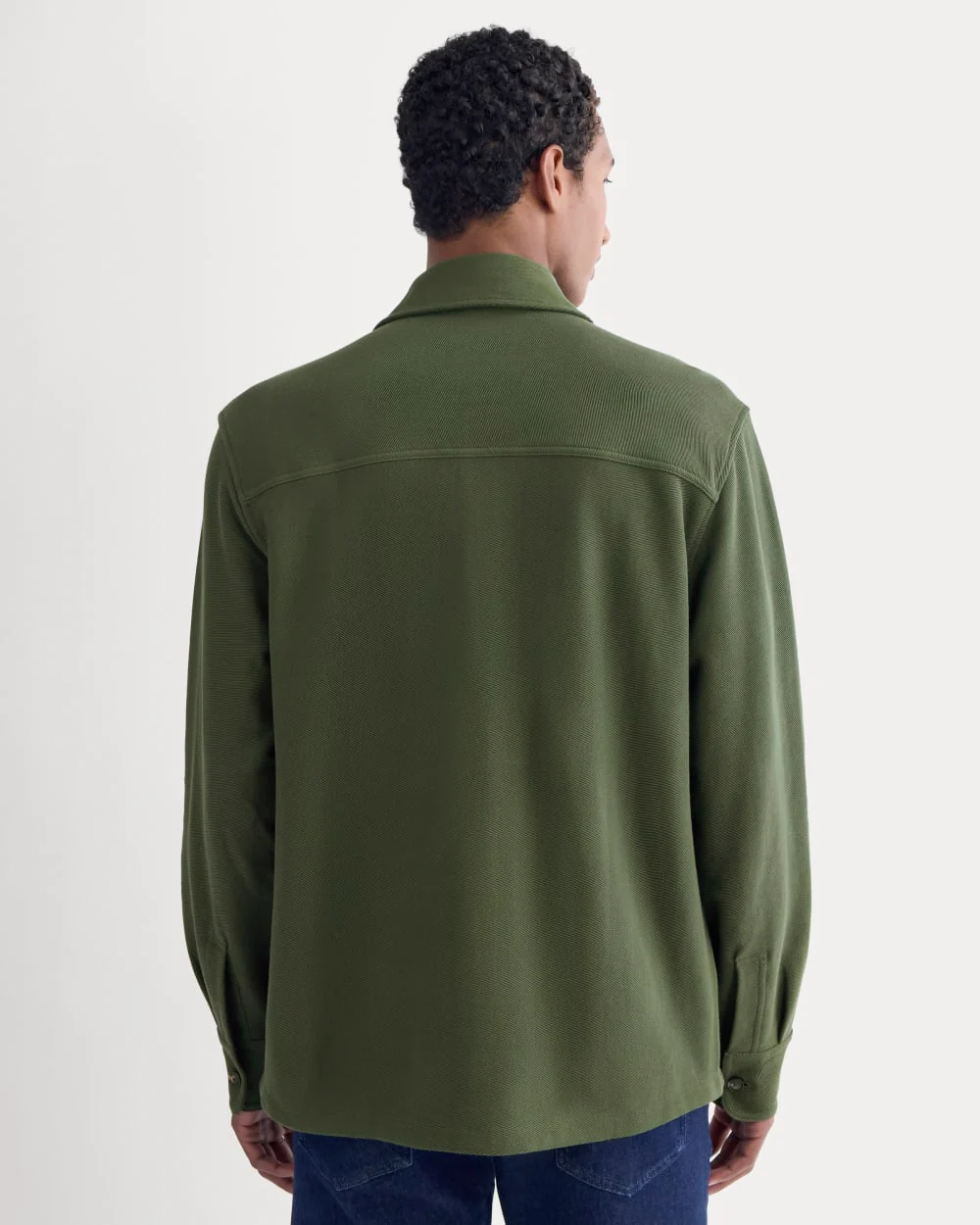 Relaxed Knit Utility Shirt | Dark Forest - Image 5