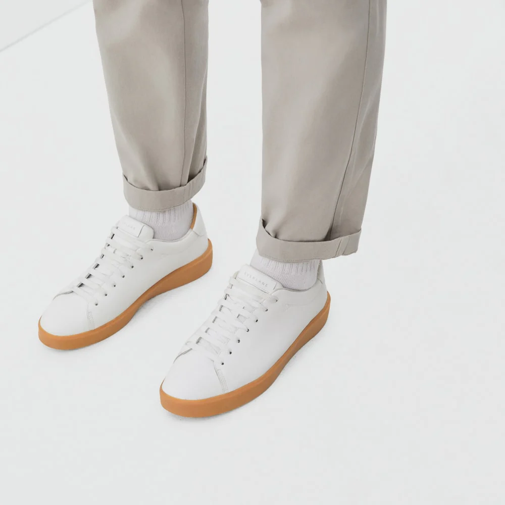 The ReLeather® Tennis Shoe | White / Gum Sole