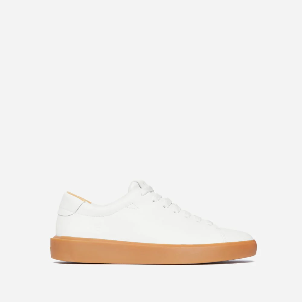 The ReLeather® Tennis Shoe | White / Gum Sole - Image 2