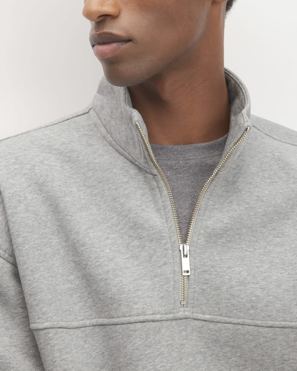 The ReTrack Fleece Half-Zip |  Heathered Grey - Image 4