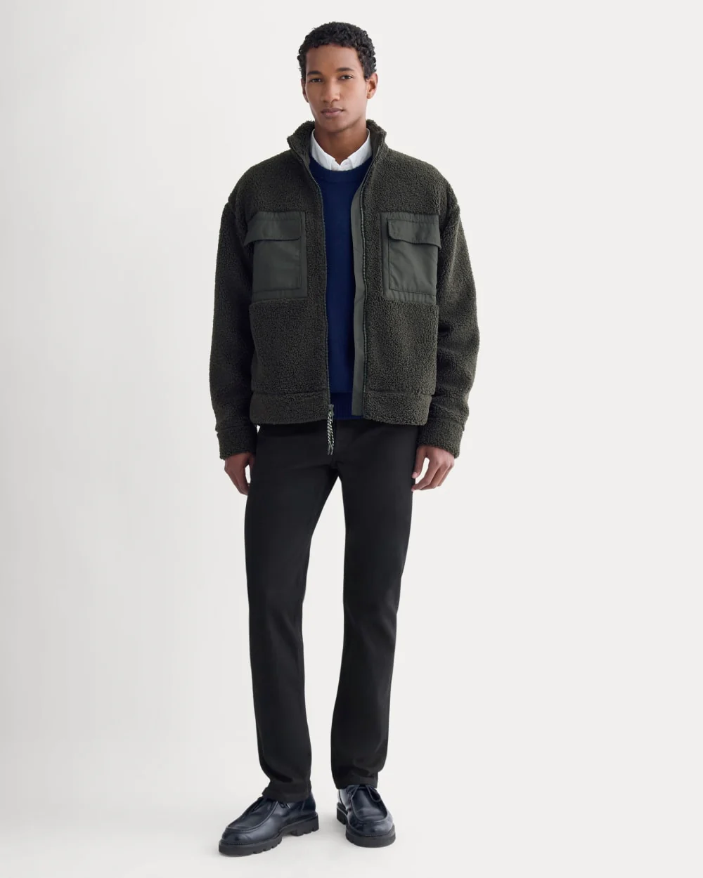 ReTrack Fleece Zip-Up | Black - Image 3