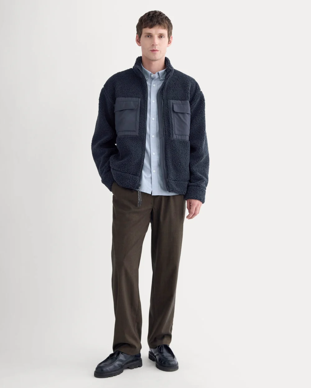 ReTrack Fleece Zip-Up | Deep Navy - Image 3