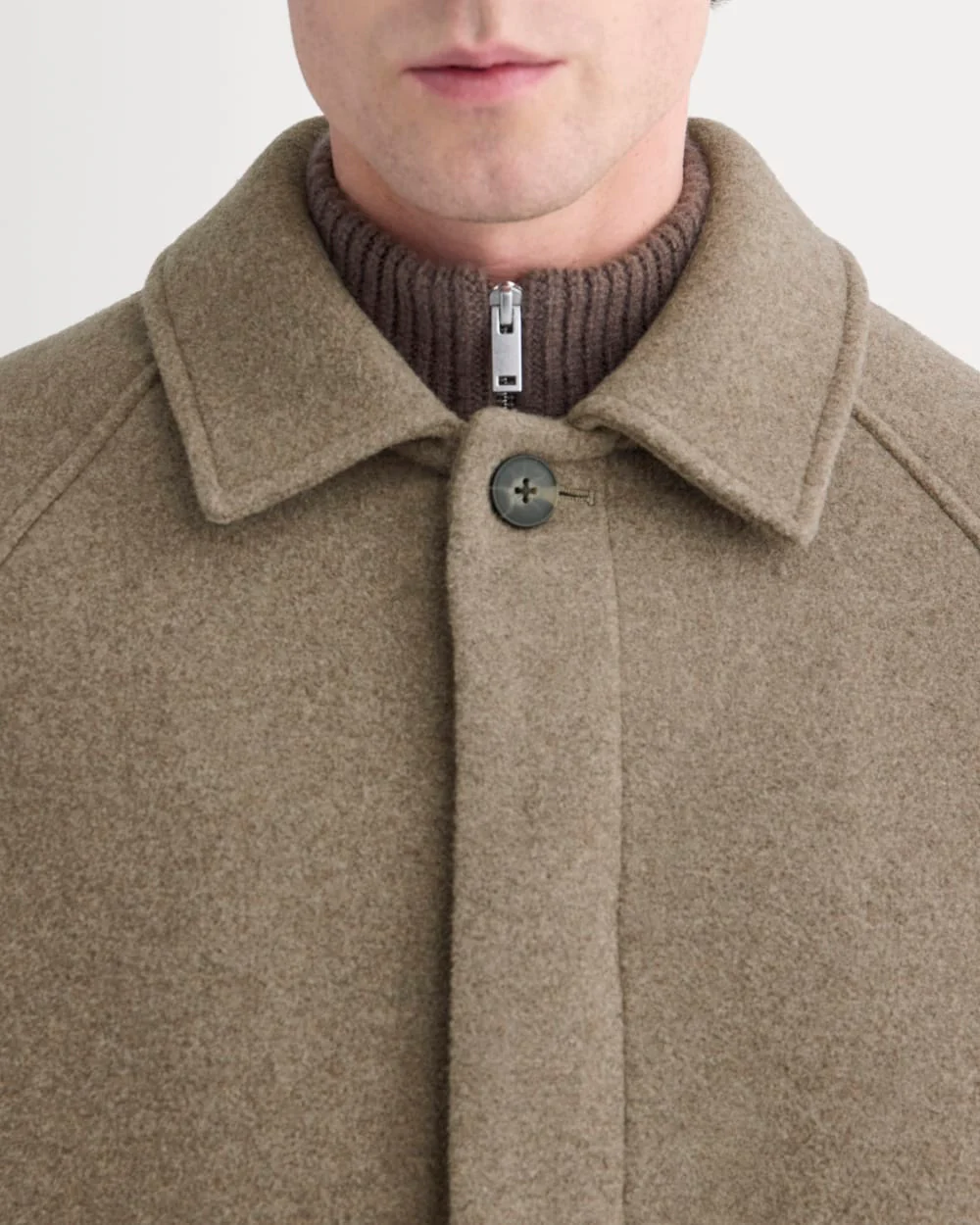 ReWool Car Coat | Heather Taupe - Image 4