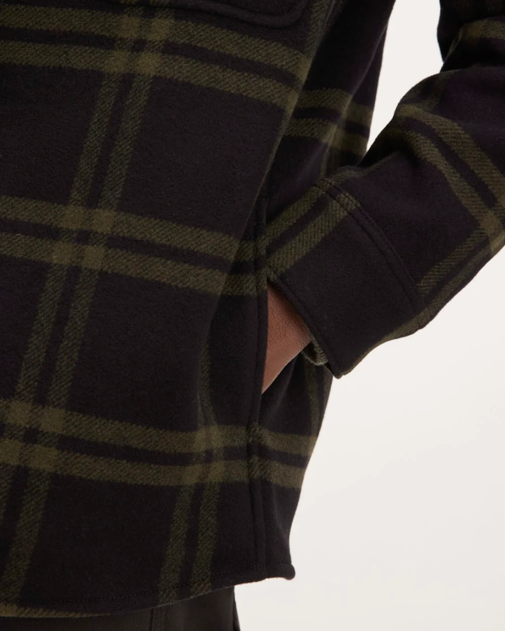 The ReWool® Oversized Shirt Jacket | Black / Olive - Image 5