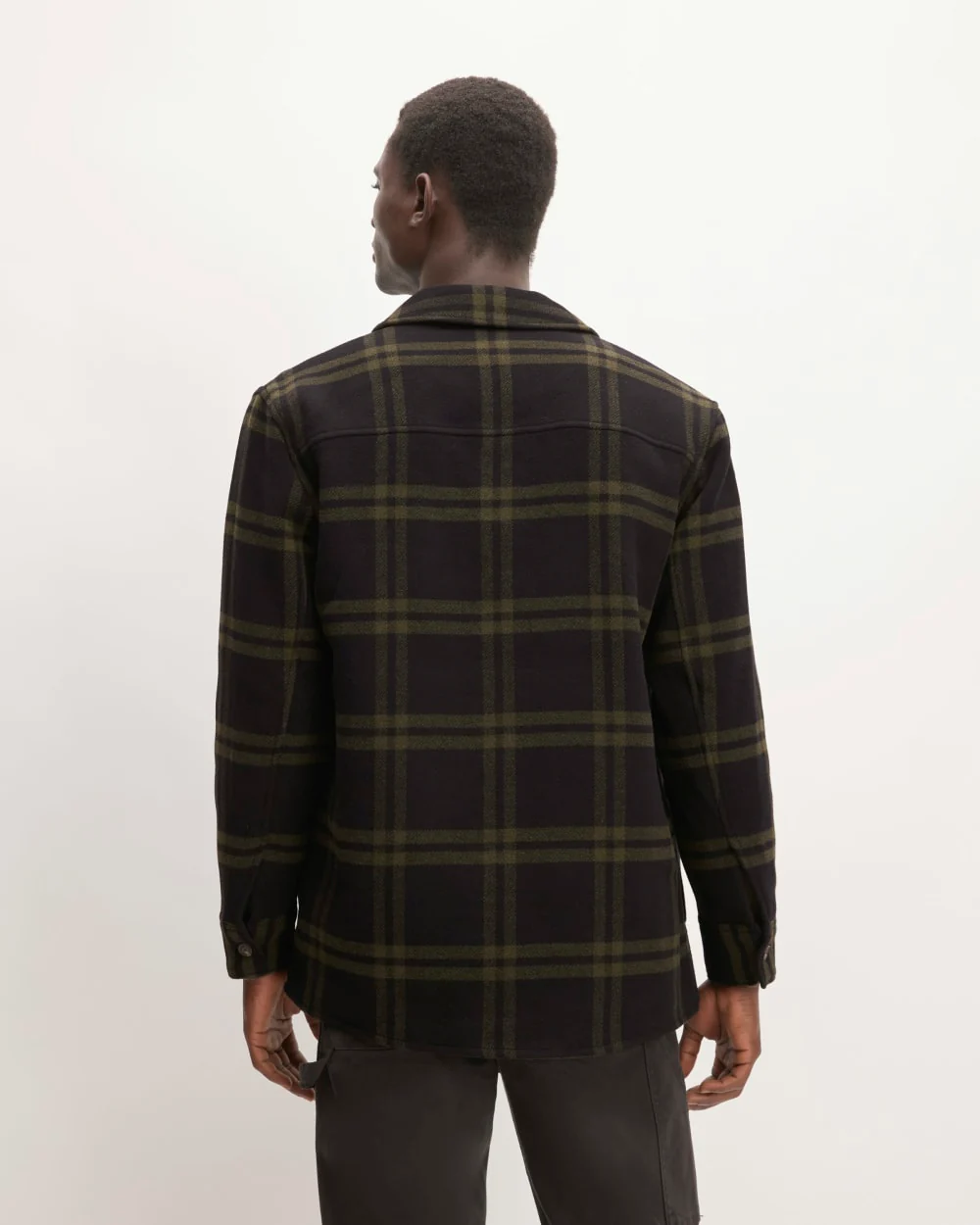 The ReWool® Oversized Shirt Jacket | Black / Olive - Image 6