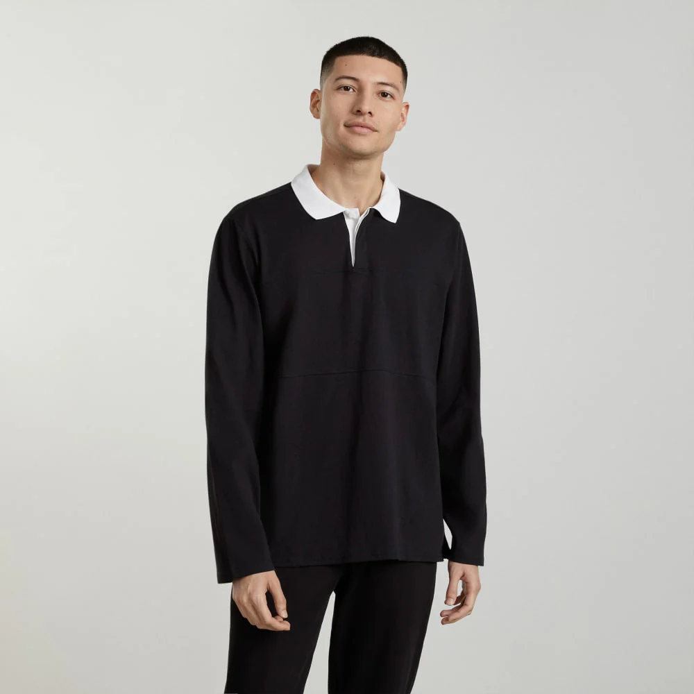 The Premium-Weight Rugby Shirt | Black - Image 2