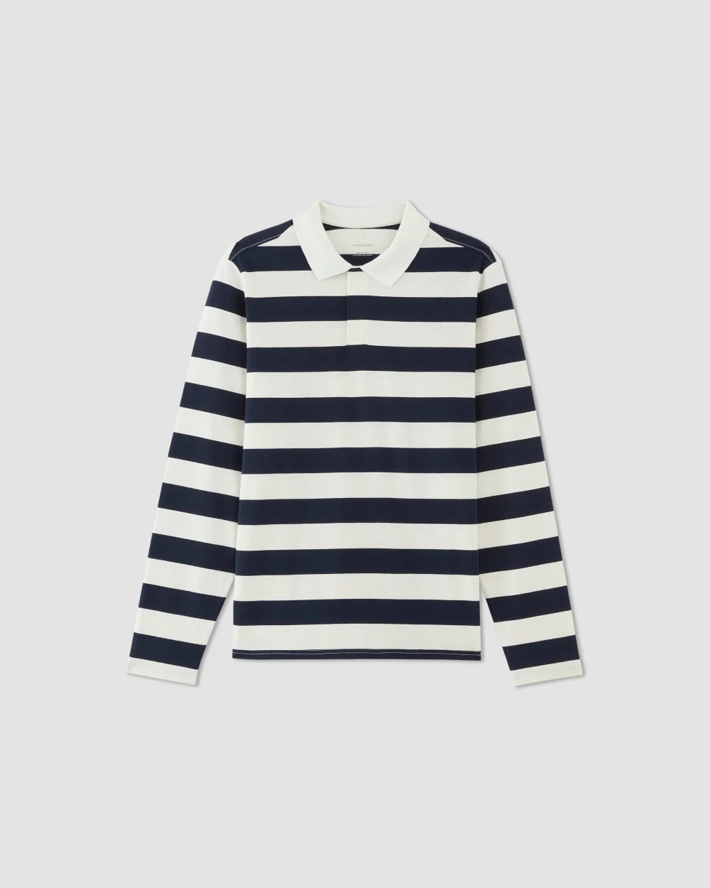 The Premium-Weight Rugby Shirt |  Navy / Bone - Image 2