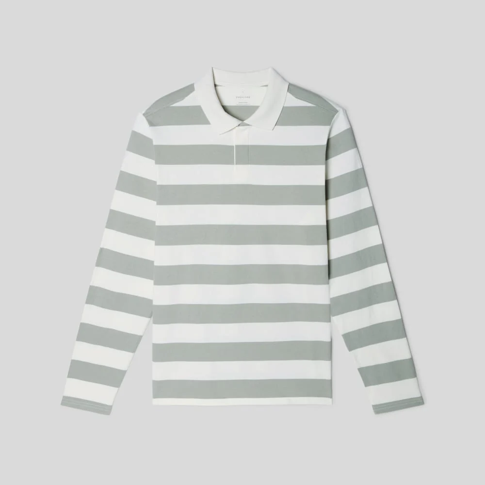 The Premium-Weight Rugby Shirt | Seagrass / Canvas Tan - Image 2