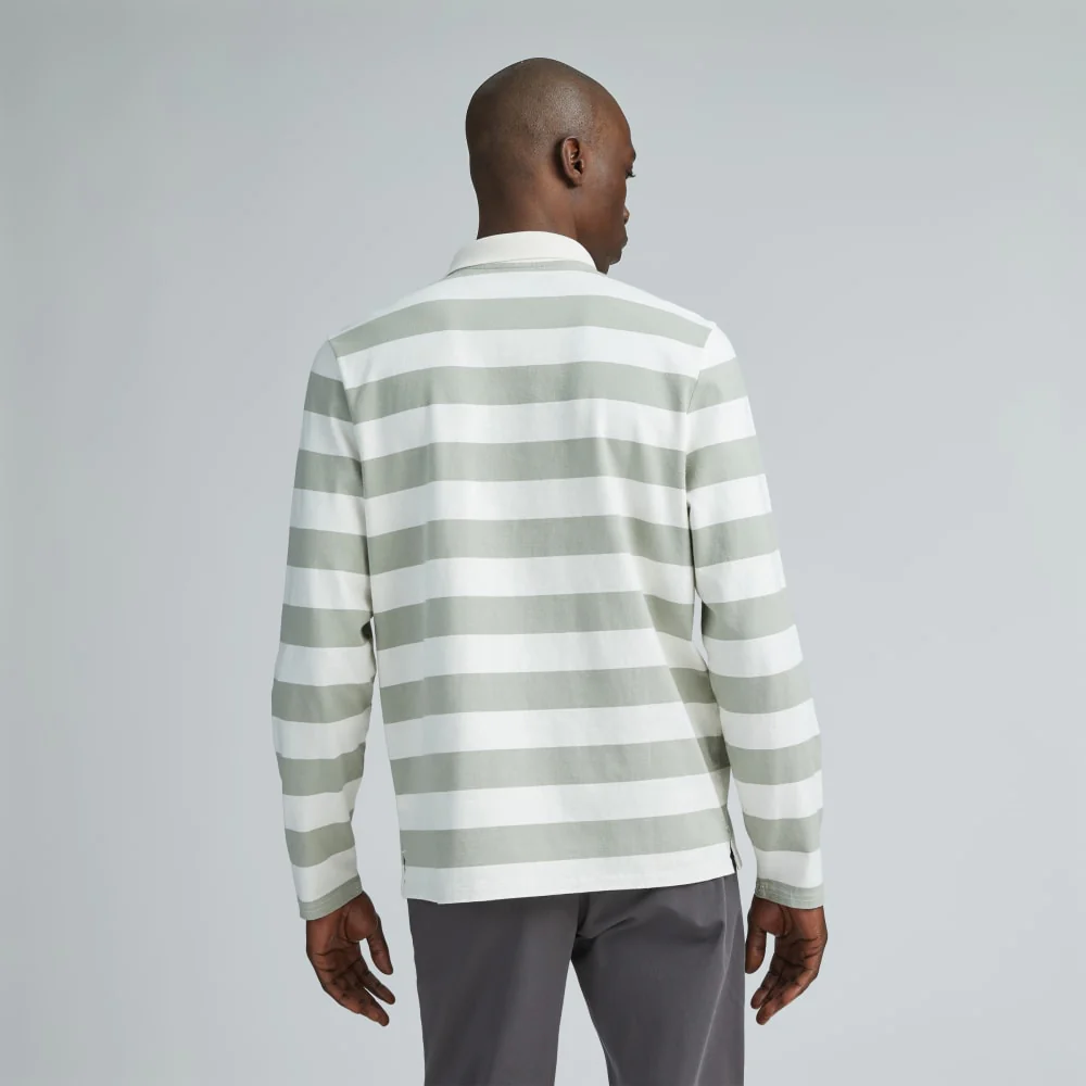 The Premium-Weight Rugby Shirt | Seagrass / Canvas Tan - Image 3