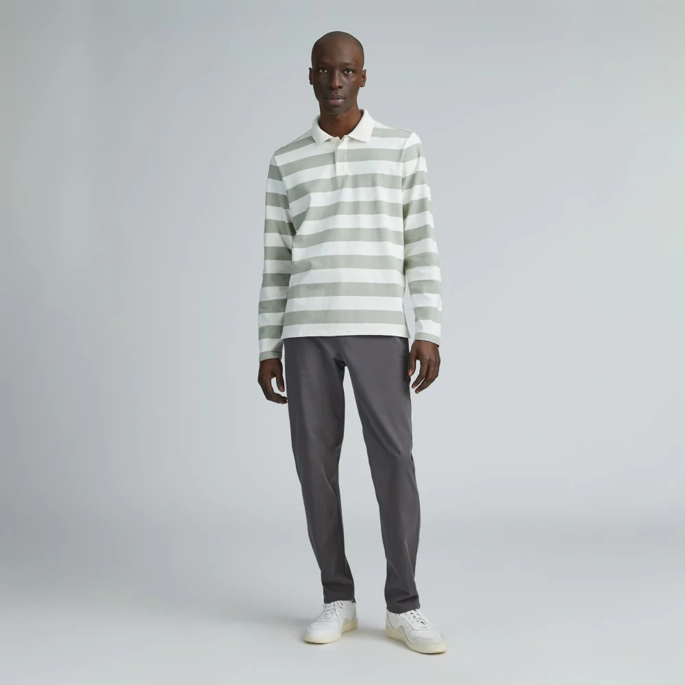 The Premium-Weight Rugby Shirt | Seagrass / Canvas Tan - Image 6