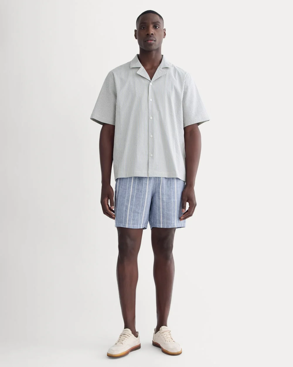 The Seersucker Resort Shirt | Dutch Blue / Natural - Image 3