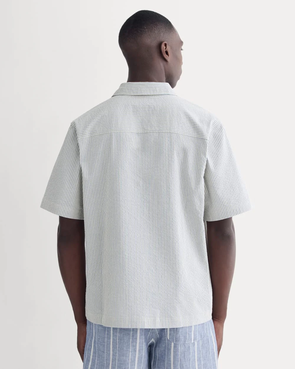 The Seersucker Resort Shirt | Dutch Blue / Natural - Image 5