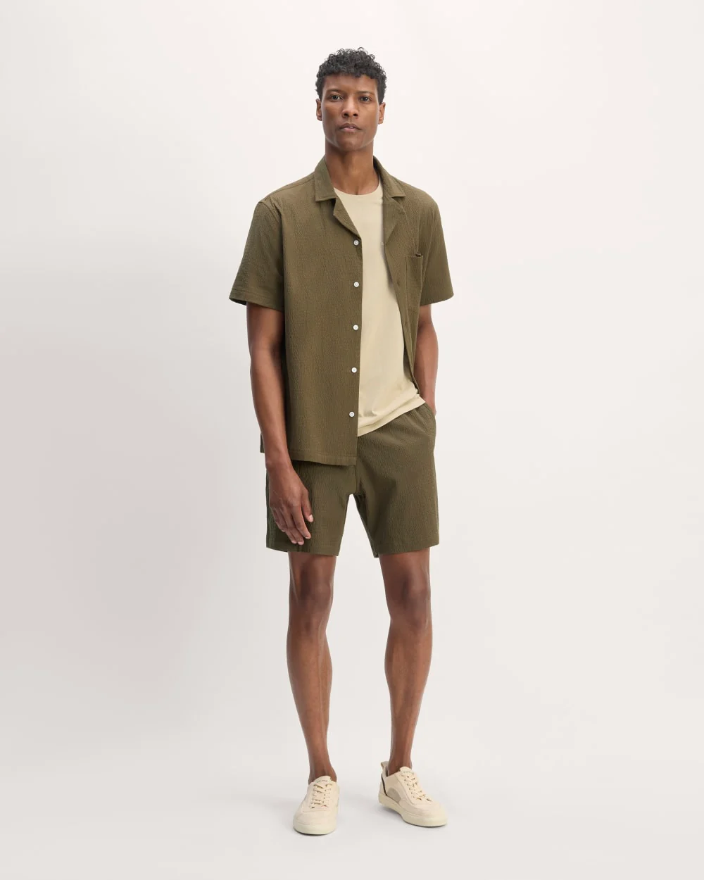 The Seersucker Short-Sleeve Shirt | Beech - Image 3
