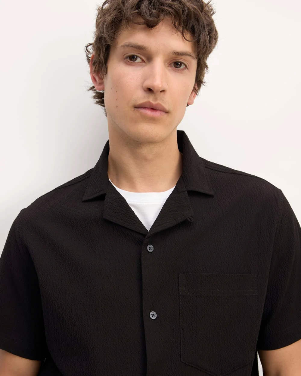 The Seersucker Short-Sleeve Shirt | Black - Image 4