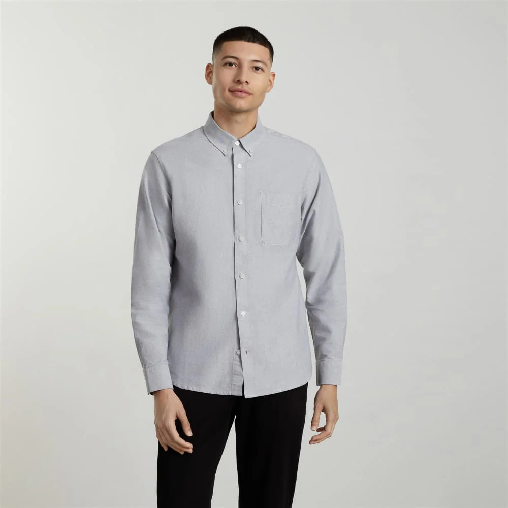 The Slim-Fit Japanese Oxford | Cloud Grey | Regular - Image 2