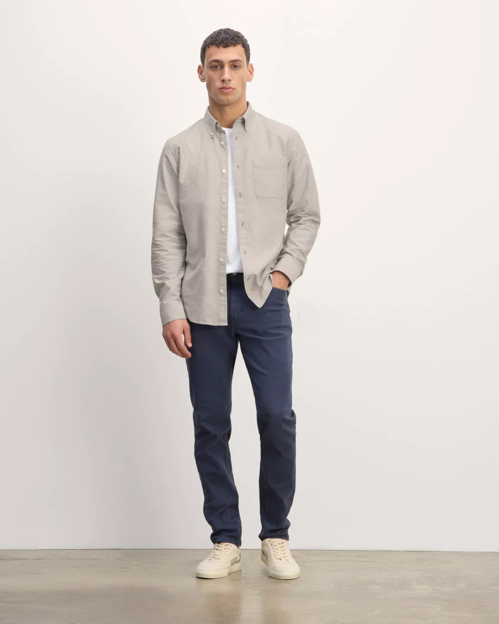 The Slim Oxford Shirt | Gray Houndstooth | Standard - Image 3